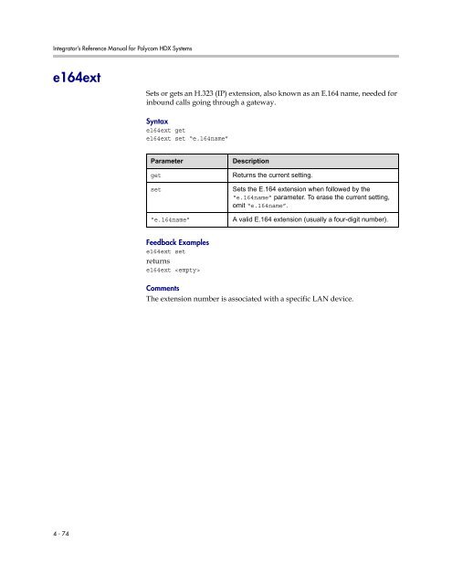 Integrator's Reference Manual for Polycom HDX ... - 1 PC Network Inc