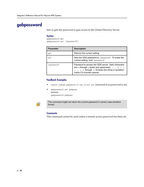 Integrator's Reference Manual for Polycom HDX ... - 1 PC Network Inc