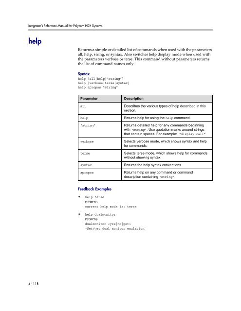 Integrator's Reference Manual for Polycom HDX ... - 1 PC Network Inc