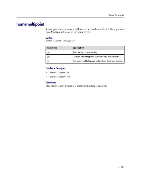 Integrator's Reference Manual for Polycom HDX ... - 1 PC Network Inc