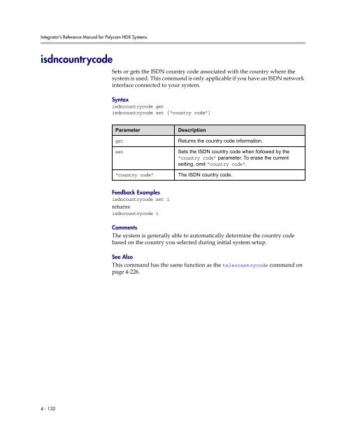 Integrator's Reference Manual for Polycom HDX ... - 1 PC Network Inc