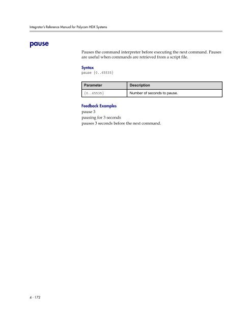 Integrator's Reference Manual for Polycom HDX ... - 1 PC Network Inc