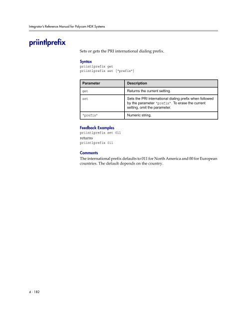 Integrator's Reference Manual for Polycom HDX ... - 1 PC Network Inc