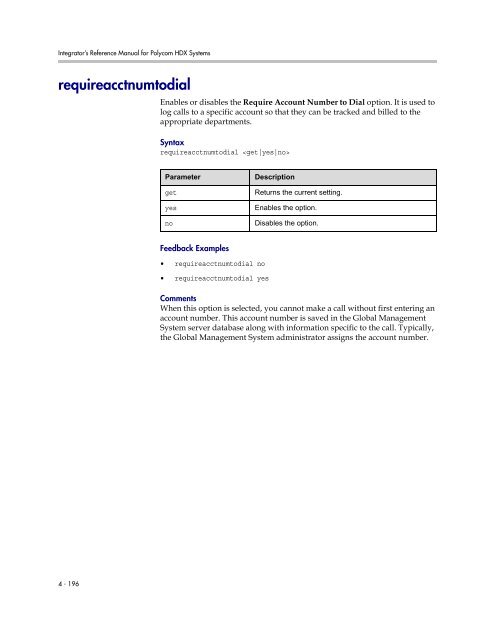 Integrator's Reference Manual for Polycom HDX ... - 1 PC Network Inc