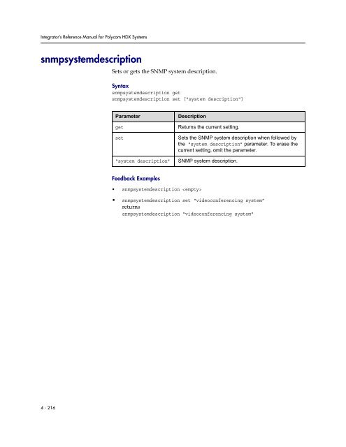 Integrator's Reference Manual for Polycom HDX ... - 1 PC Network Inc