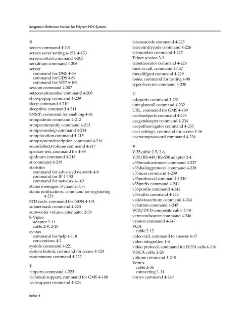 Integrator's Reference Manual for Polycom HDX ... - 1 PC Network Inc