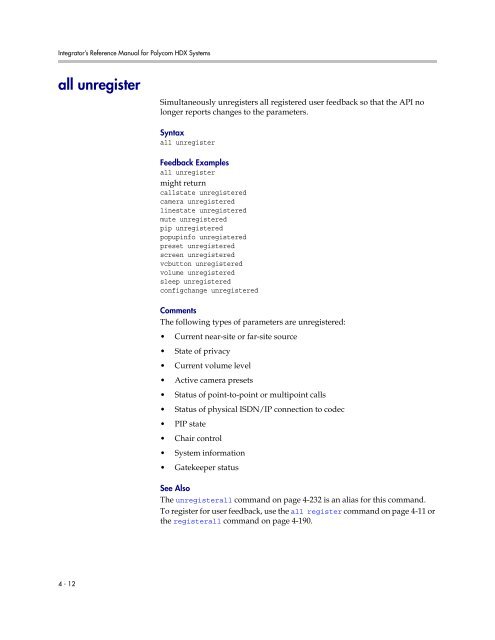 Integrator's Reference Manual for Polycom HDX ... - 1 PC Network Inc