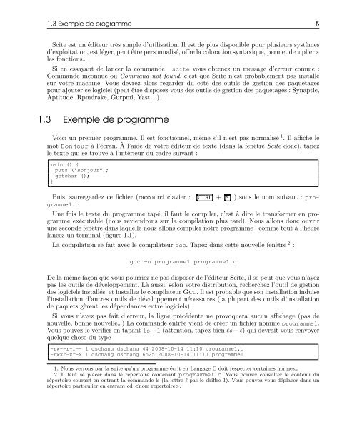 Chapitre 13 Quelques exemples de programmes