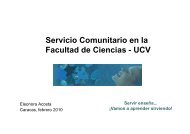 Servicio Comunitario en la Facultad de Ciencias - UCV Facultad de ...
