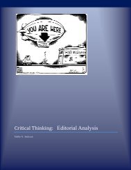 Critical Thinking: Editorial Analysis - Eddie Jackson