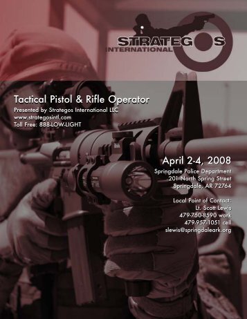 Tactical Pistol & Rifle Operator Tactical Pistol & Rifle Operator April 2 ...