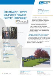 SmartDairy Activity Testimonial - BouMatic