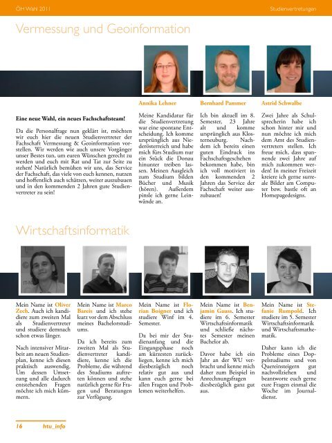 Ausgabe № 03 / 2011 - HTU HochschülerInnenschaft an der TU Wien