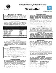 Newsletter 18th Dec - Galley Hill Primary School and Nursery