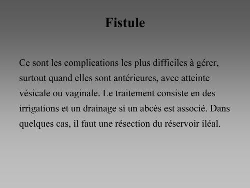 Imagerie des coloproctectomies totales avec anastomose ilÃ©oanale