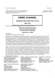 Fibre Channel - Framing and Signaling (FC-FS) - T11