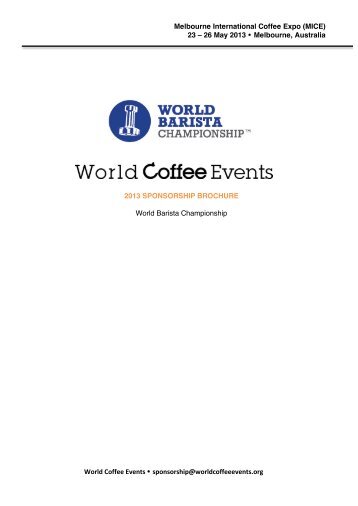 World Barista Championship - World Coffee Events
