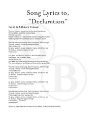 Song Lyrics to, “Declaration” - Booth Brothers