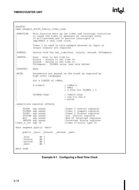 80C186EB/80C188EB Microprocessor User's Manual - CEUNES