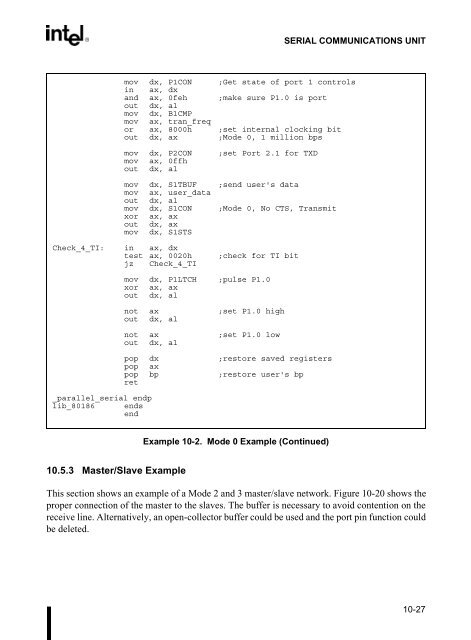 80C186EB/80C188EB Microprocessor User's Manual - CEUNES