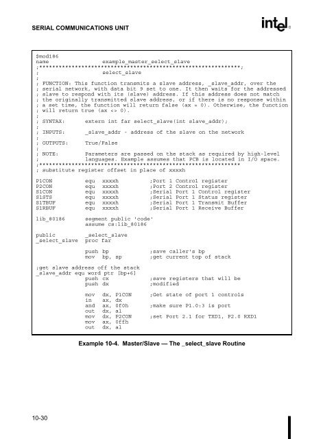 80C186EB/80C188EB Microprocessor User's Manual - CEUNES