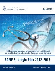 PGME Strategic Plan 2012-2017 - Post Graduate Medical Education ...