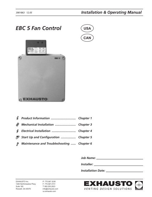 EBC 5 Fan Control - Enervex