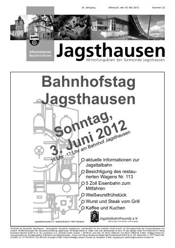 Nr. 22 - Mitteilungsblatt vom 30.05.2012 - in der Gemeinde ...