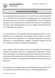 Gemeinderats-Verhandlungen - Muhen