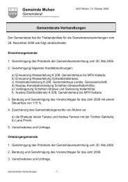 Gemeinderats-Verhandlungen - Muhen