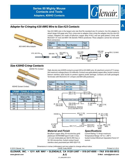 Glenair Mighty Mouse Connectors Catalog - Interstate Connecting ...