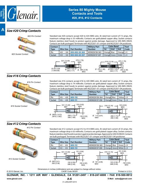 Glenair Mighty Mouse Connectors Catalog - Interstate Connecting ...