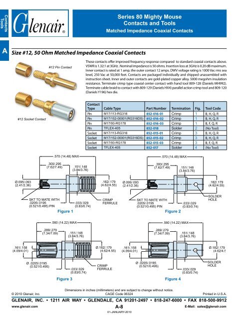 Glenair Mighty Mouse Connectors Catalog - Interstate Connecting ...