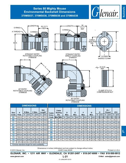 Glenair Mighty Mouse Connectors Catalog - Interstate Connecting ...