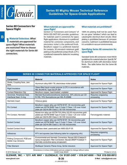 Glenair Mighty Mouse Connectors Catalog - Interstate Connecting ...
