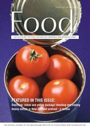 featured in this issue - NZIFST - The New Zealand Institute of Food ...