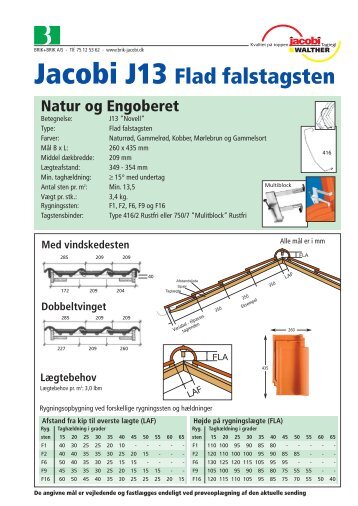 Jacobi J13 Flad falstagsten