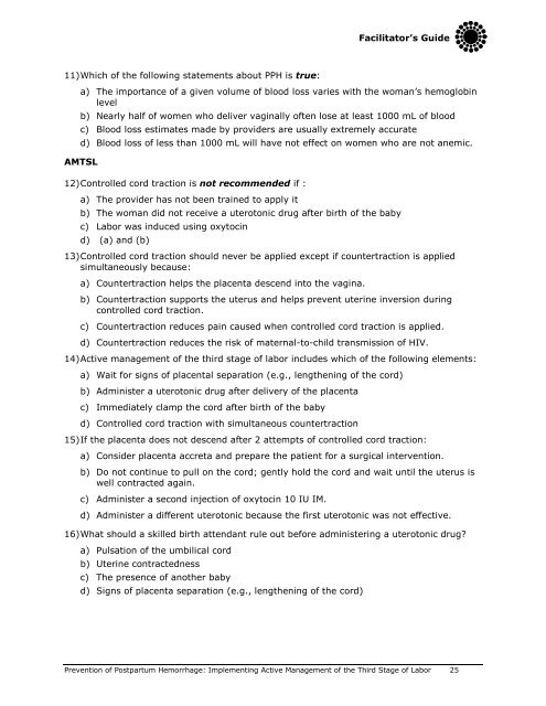 Prevention of Postpartum Hemorrhage: Implementing ... - POPPHI