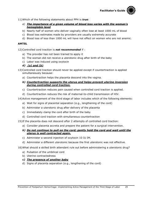 Prevention of Postpartum Hemorrhage: Implementing ... - POPPHI