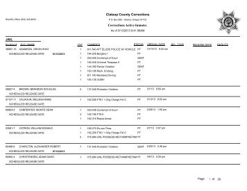 Clatsop County Corrections Corrections Active Inmates JAIL