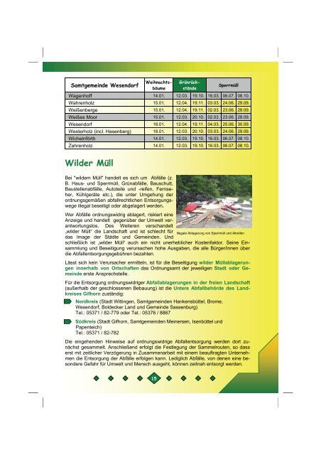 abfuhr- termine 2010 - Samtgemeinde Boldecker Land