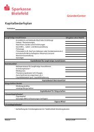 Kapitalbedarfsplan - Sparkasse Bielefeld