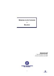 memoria de actividades y balance - CÃ¡mara de Industrias del Uruguay