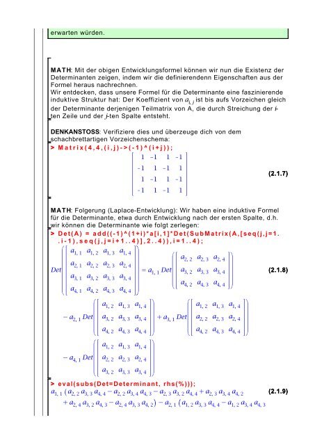 Determinante (Eindeutigkeit)