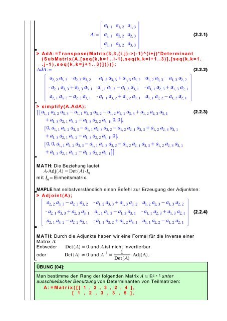 Determinante (Eindeutigkeit)