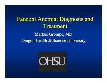 Fanconi Anemia: Diagnosis and Treatment