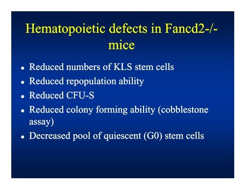 Fanconi Anemia: Diagnosis and Treatment