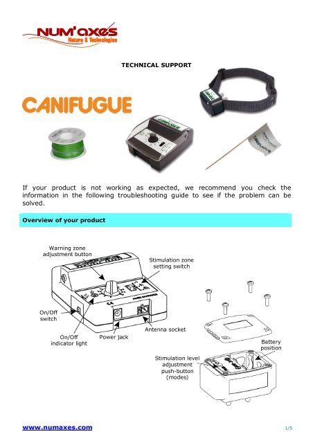 CANIFUGUE technical support - Num'Axes