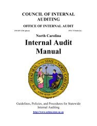 Internal Audit Manual - Office of State Budget and Management