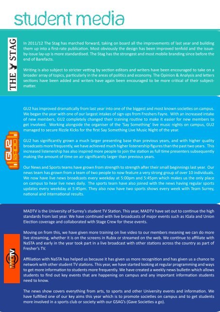 Interim Report Spring 12.pdf - University of Surrey's Student Union